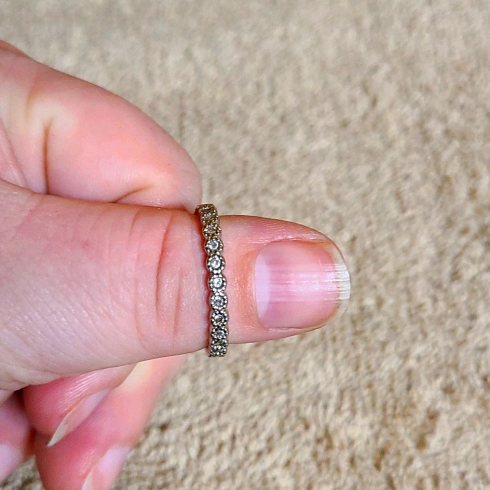 Silver all around ring